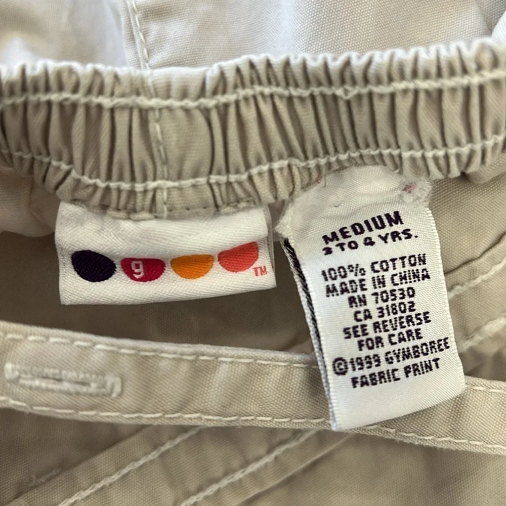 Gymboree khaki pocket apron jumper dress vintage 3-4 years